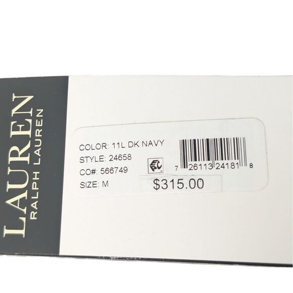 Lauren Ralph Lauren Dark Navy Long Puffer Coat Faux Fur Hood Women’s Medium NWT - Picture 5 of 10